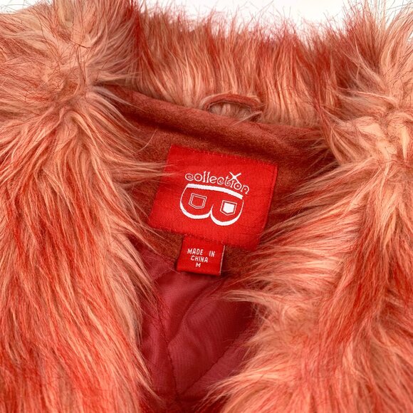 Y2K Genuine Suede Faux Fur Trim Jacket | 2000s Boho Moto Coat - Picture 4 of 7